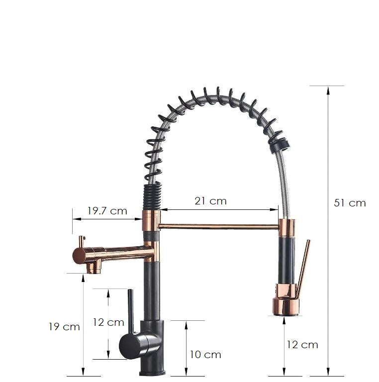 RYNX | Streamflex – Kitchen Faucet With Pull-Out Spout And Dual Output