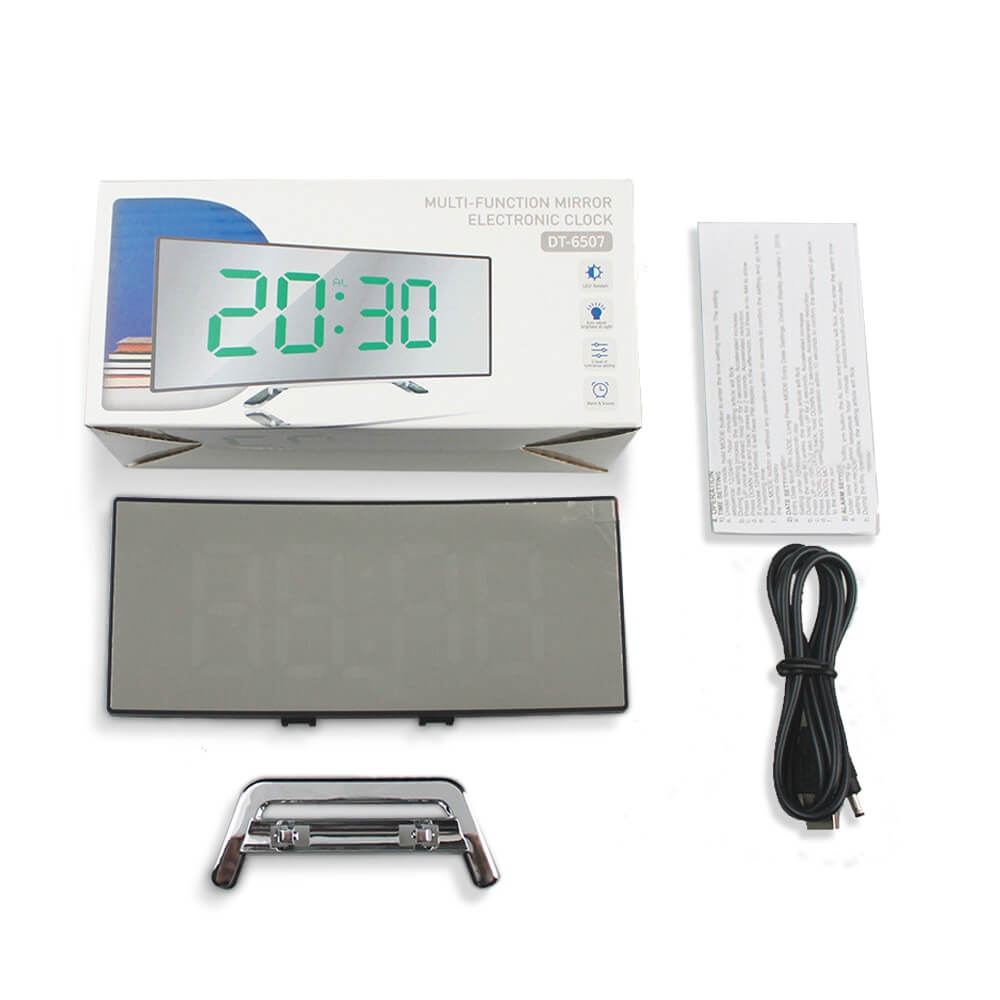 Rynx | LumiCurve Curved LED Digital Alarm Clock with Modern Design