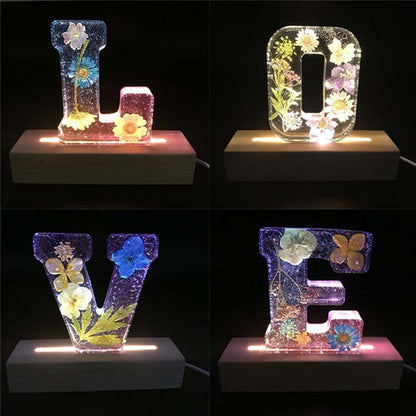Rynx | Night light made of resin with floral pattern