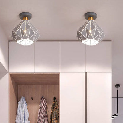 Rynx | CrystalDome Semi-Flush LED Ceiling Light | Modern Design | Diamond Look | Energy Saving | Color Variety