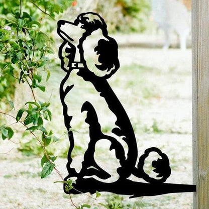 Rynx | Metal Dog Silhouette Puppy Garden Decoration