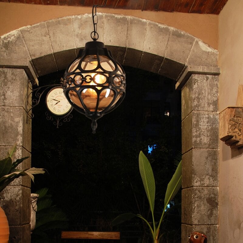 Rynx | GlobeRetro Outdoor Pendant Light | Waterproof | Industrial Design | Outdoor Lighting | Garden Light