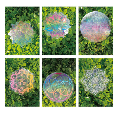 Rynx | PVC Colorful Adsorption Rainbow Glass Window Stickers, 6 pcs