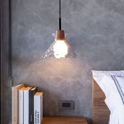 Rynx | LumaCrystal Nordic Pendant Light | Clear ribbed glass | 1-light | Scandinavian design | Decor for home