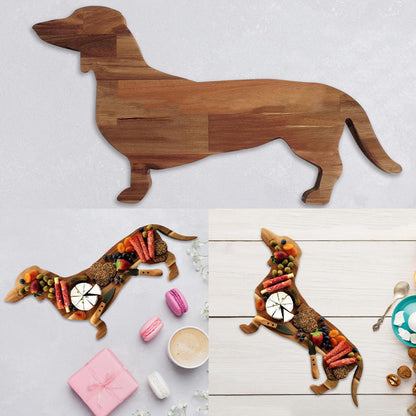 Rynx | Wood Dachshund Dog Dinner Plate