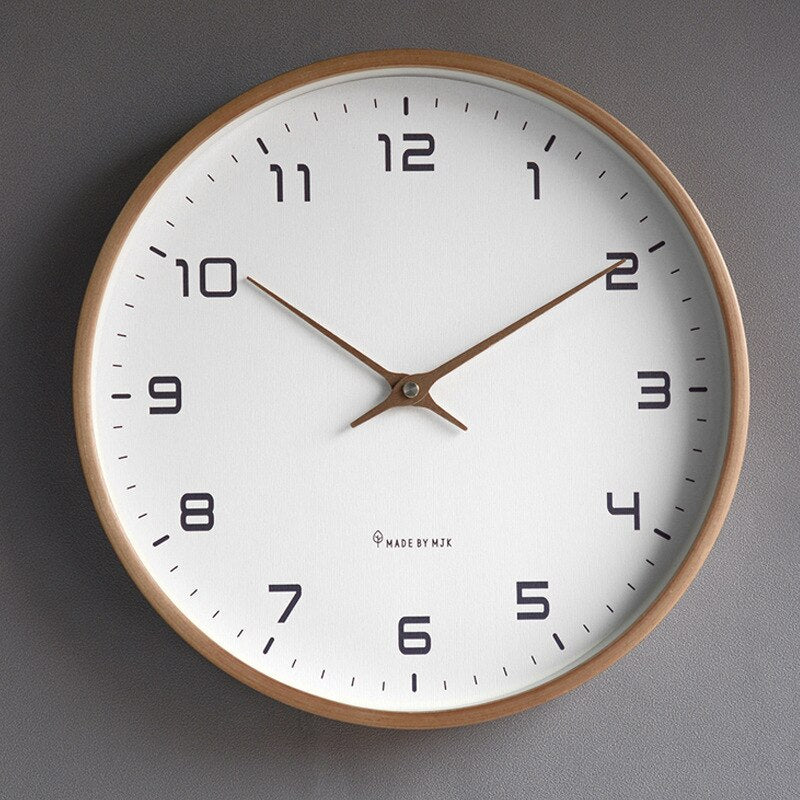 RYNX | Wall Clock In Wood - Scandinavian Simplicity Brown