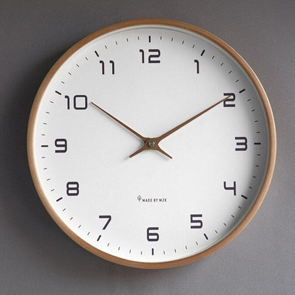 RYNX | Wall Clock In Wood - Scandinavian Simplicity Brown