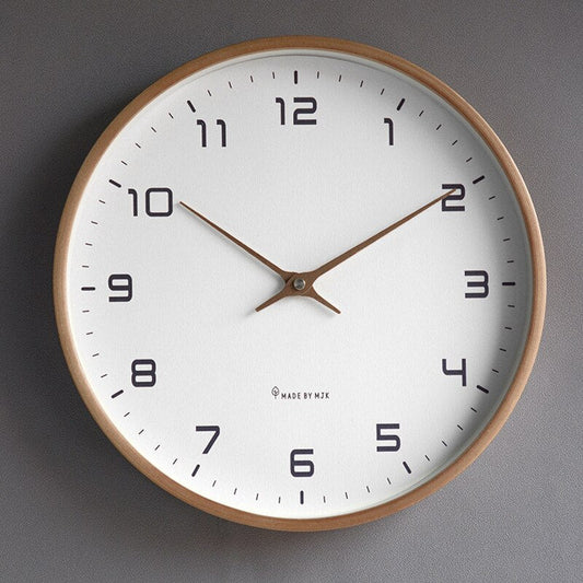 RYNX | Wall Clock In Wood - Scandinavian Simplicity Brown
