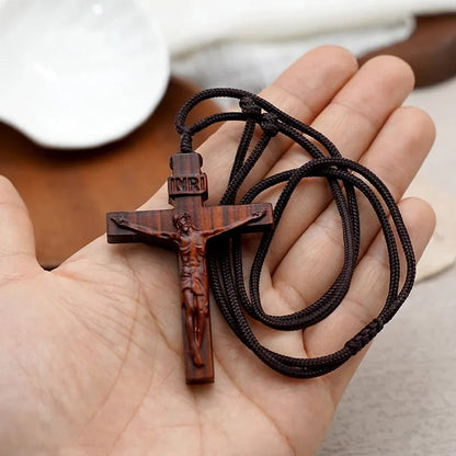Rynx | Jesus-Cross-Necklace made of Wood