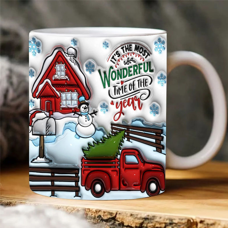 Rynx | 3d Christmas Gingerbread Man Ceramic Coffee Mug