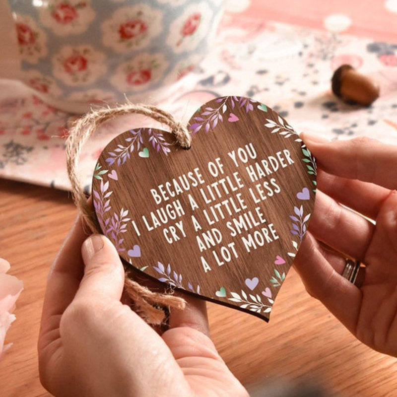 Rynx | Wooden Heart Plaque Gift Exquisite Love Heart Craftsmanship