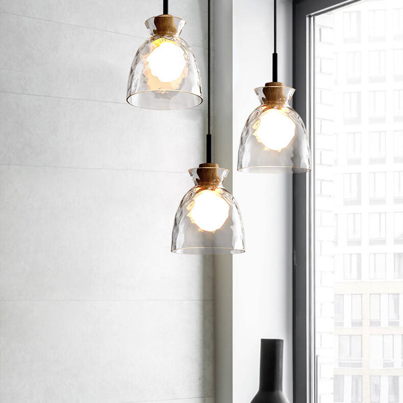 Rynx | LumaCrystal Nordic Pendant Light | Clear ribbed glass | 1-light | Scandinavian design | Decor for home
