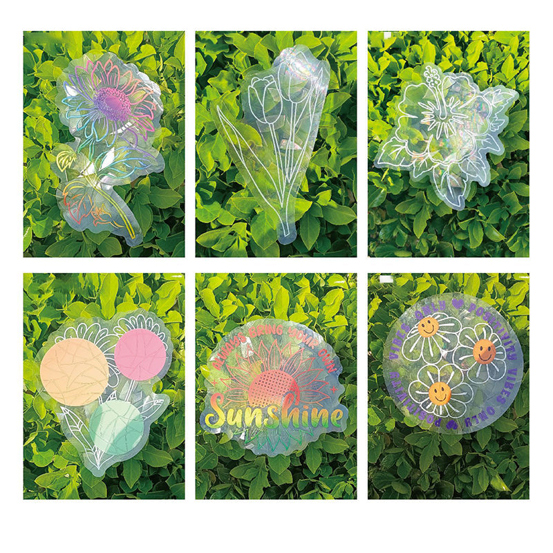 Rynx | PVC Colorful Adsorption Rainbow Glass Window Stickers, 6 pcs