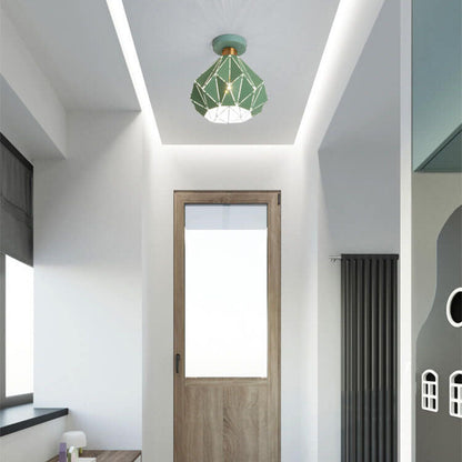 Rynx | CrystalDome Semi-Flush LED Ceiling Light | Modern Design | Diamond Look | Energy Saving | Color Variety