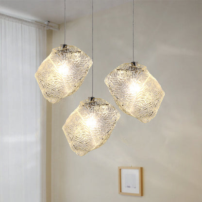 Rynx | IceLume Nordic Pendant Light | Creative Ice Cube Glass Design | 1-bulb Hanging Light | Modern Elegance