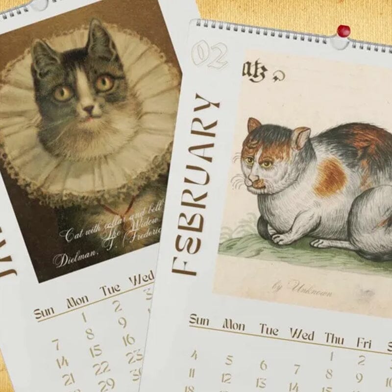 Rynx | Ugly Cats In Renaissance Painting 2024 Wall Calendar