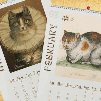 Rynx | Ugly Cats In Renaissance Painting 2024 Wall Calendar