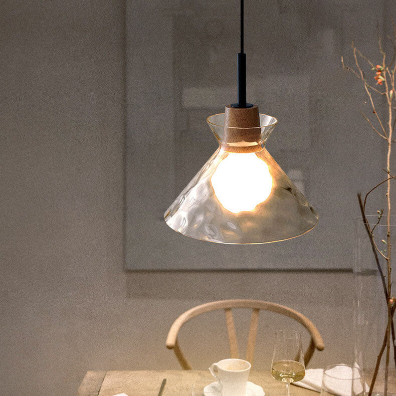 Rynx | LumaCrystal Nordic Pendant Light | Clear ribbed glass | 1-light | Scandinavian design | Decor for home