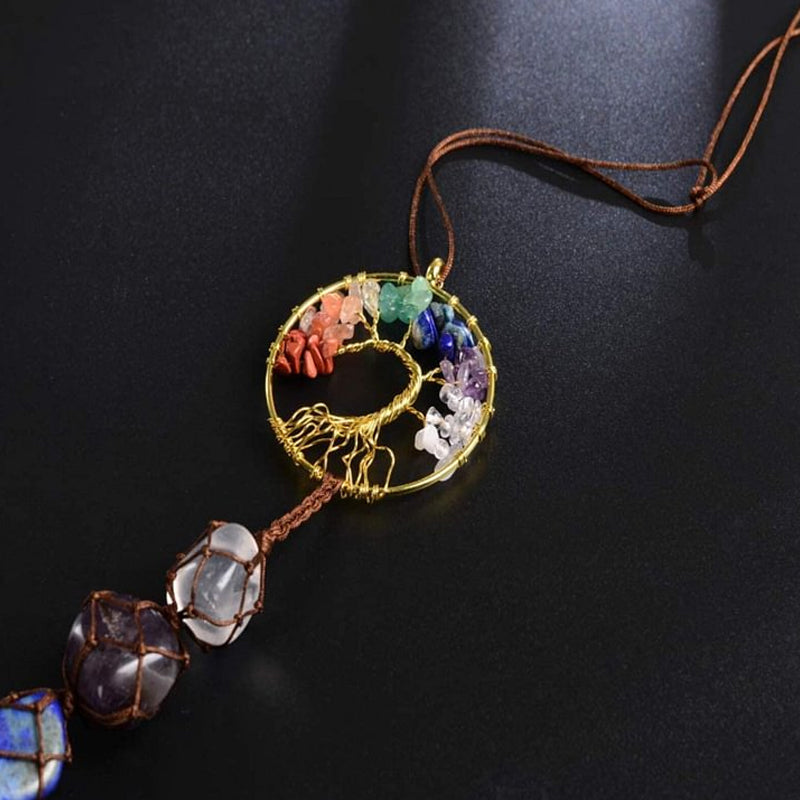 Rynx | 7 Chakra Stone Healing Crystal Tree of Life Decoration