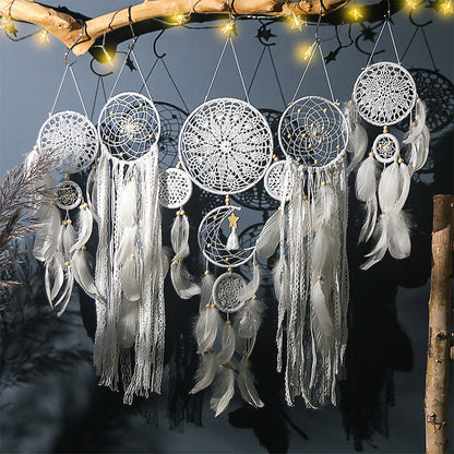 Rynx | Dreamcatcher Moon And Stars Hanging Over The Bed (5 Pieces)