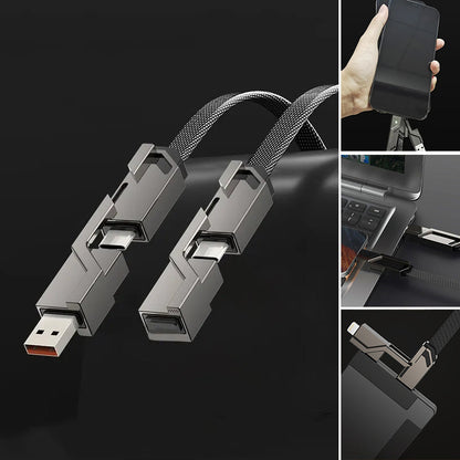 Rynx | 4-in-1 braided anti-tangle charging cable