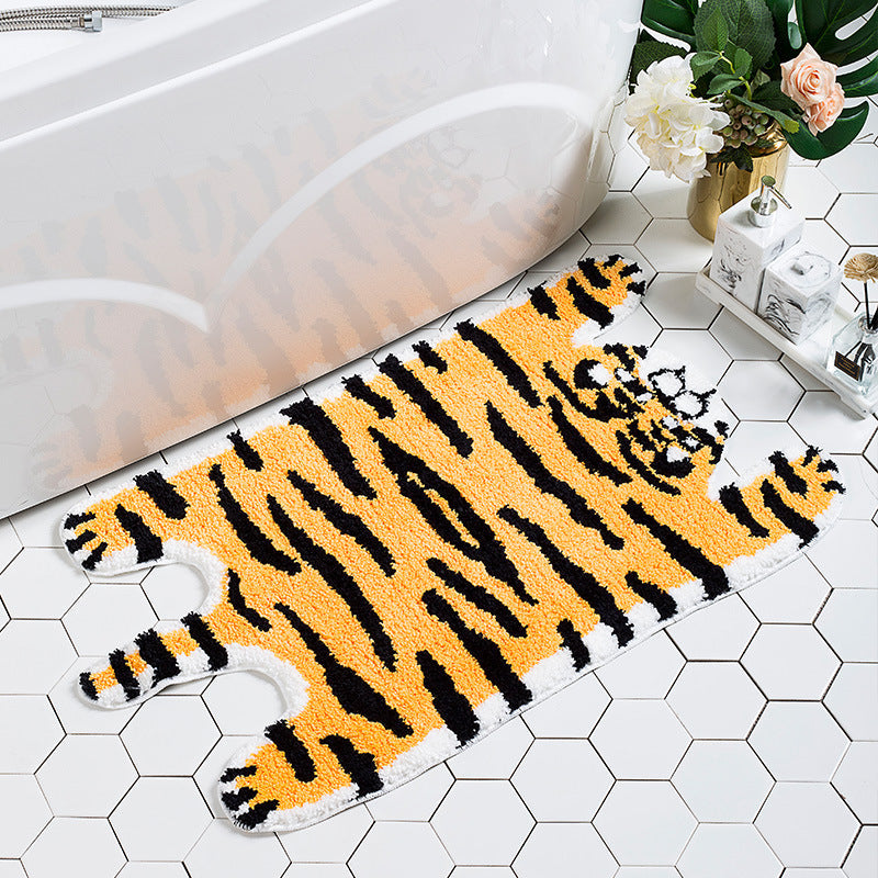 Rynx | Cartoon Tiger Bathroom Rug Bedroom Rug, Cute Animal Soft Plush Water-absorbent Rug, Machine Washable