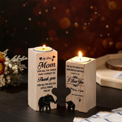Rynx | LäChle Much More - Wooden Candle Holder With Candle Gift For Your Loved Ones