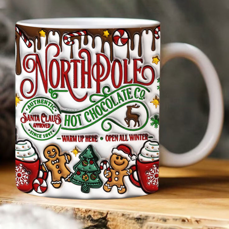 Rynx | 3d Christmas Gingerbread Man Ceramic Coffee Mug