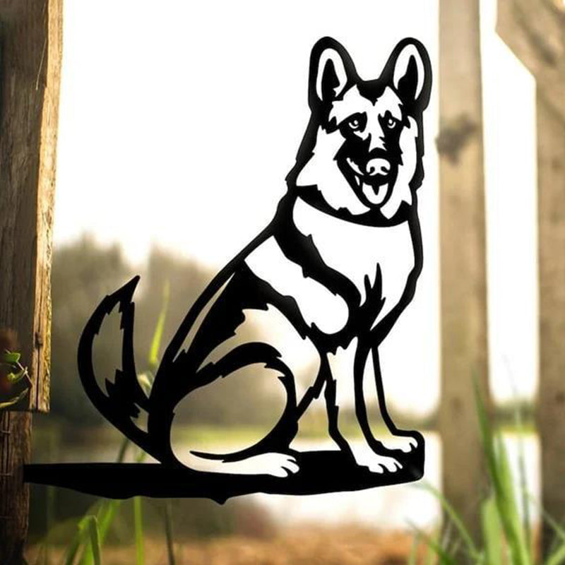 Rynx | Metal Dog Silhouette Puppy Garden Decoration