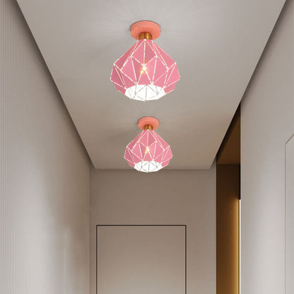Rynx | CrystalDome Semi-Flush LED Ceiling Light | Modern Design | Diamond Look | Energy Saving | Color Variety