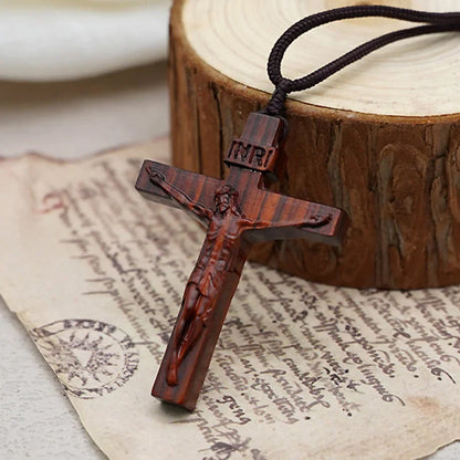 Rynx | Jesus-Cross-Necklace made of Wood