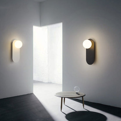 Rynx | AuraGlow Nordic Wall Lamp with Glass Ring | Minimalist Design | Single-Bulb LED Wall Light for Living Spaces