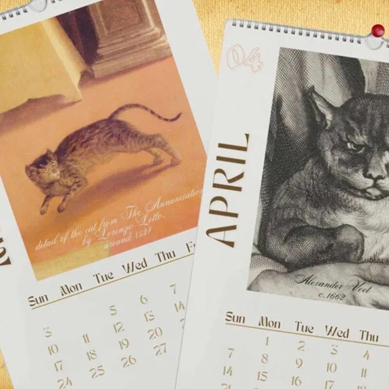 Rynx | Ugly Cats In Renaissance Painting 2024 Wall Calendar