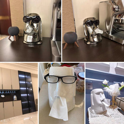Rynx | StatueTissue - unusual Moai scarf holder for stylish spaces