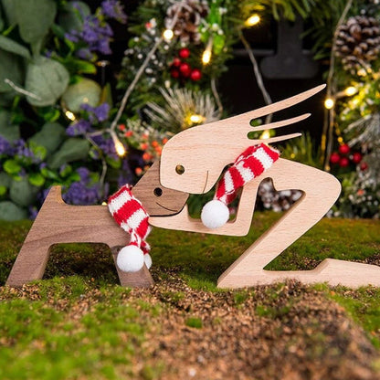 Rynx | Gift for Animal Lovers - Wooden Sculpture Table Ornaments - The Love Between You and Your Furry Friend