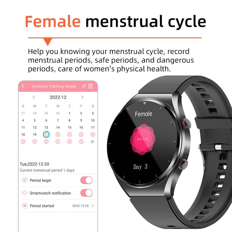 RYNX | One-Click Blood Sugar Blood Pressure Ekg/Ecg Hrv Heart Monitoring Suga Pro Health Smartwatch