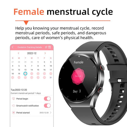RYNX | One-Click Blood Sugar Blood Pressure Ekg/Ecg Hrv Heart Monitoring Suga Pro Health Smartwatch