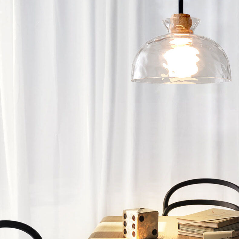 Rynx | LumaCrystal Nordic Pendant Light | Clear ribbed glass | 1-light | Scandinavian design | Decor for home