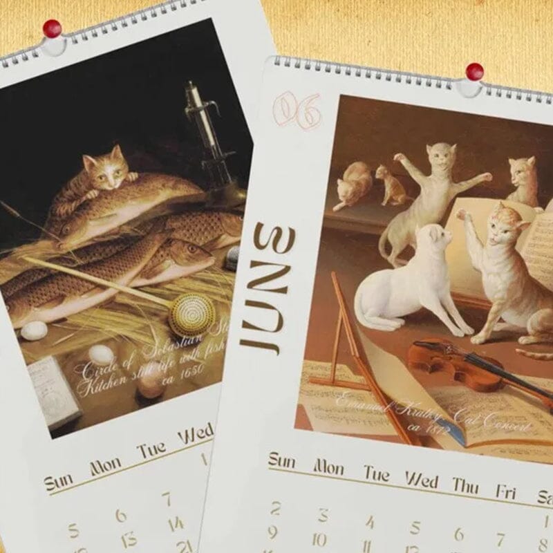 Rynx | Ugly Cats In Renaissance Painting 2024 Wall Calendar