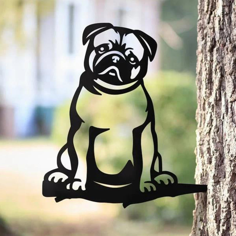 Rynx | Metal Dog Silhouette Puppy Garden Decoration