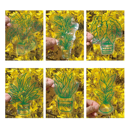 Rynx | PVC Colorful Adsorption Rainbow Glass Window Stickers, 6 pcs