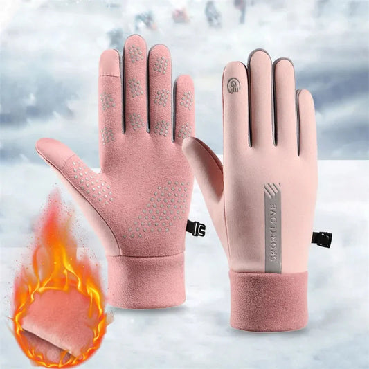 RYNX | Waterproof, Non-Slip, And Cold-Resistant Finger Touchscreen Glove Pink (Ladies)