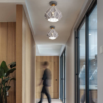 Rynx | CrystalDome Semi-Flush LED Ceiling Light | Modern Design | Diamond Look | Energy Saving | Color Variety
