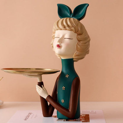 Rynx Creative Tray Girl Figure Key Holder