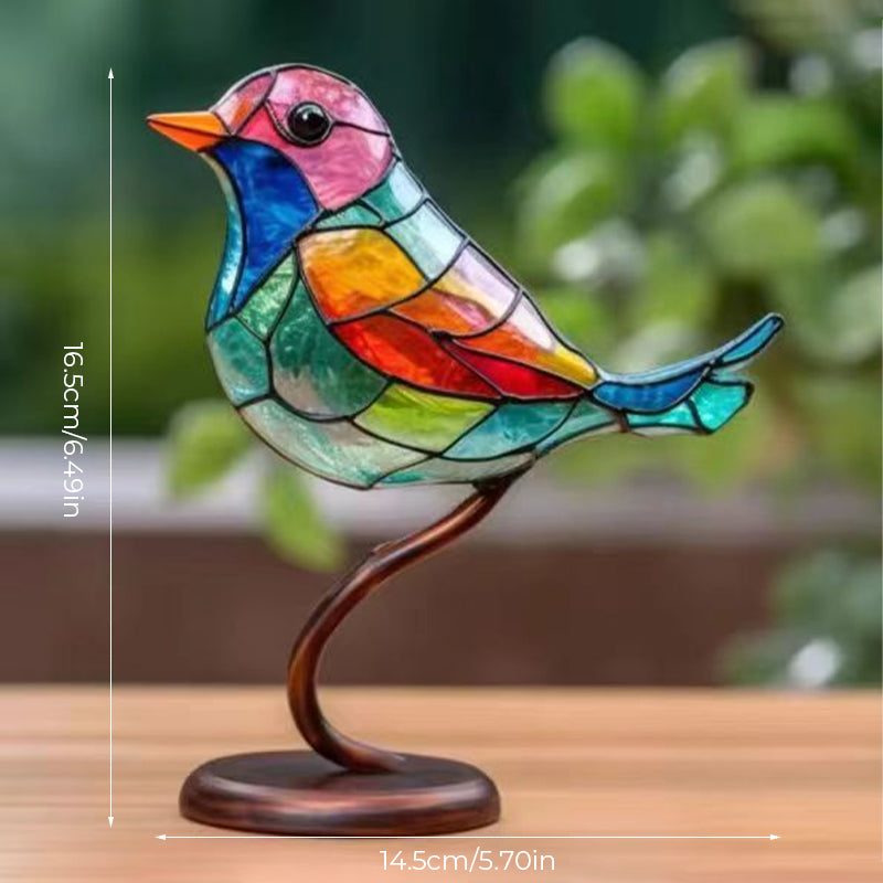 Rynx | VöGel On Branches Colored Acrylic Ornaments, Double-Sided Multicolored Style