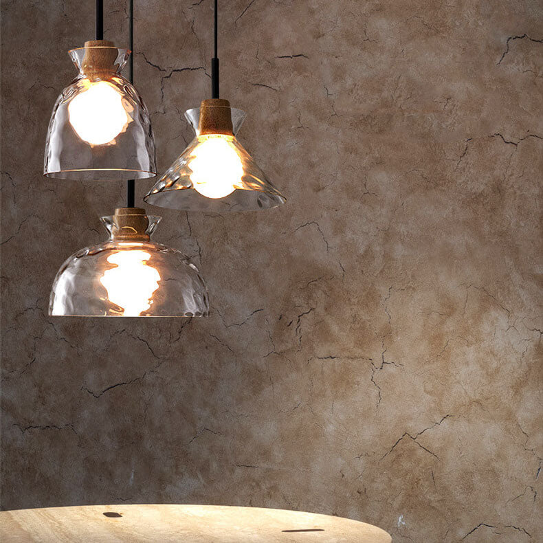Rynx | LumaCrystal Nordic Pendant Light | Clear ribbed glass | 1-light | Scandinavian design | Decor for home
