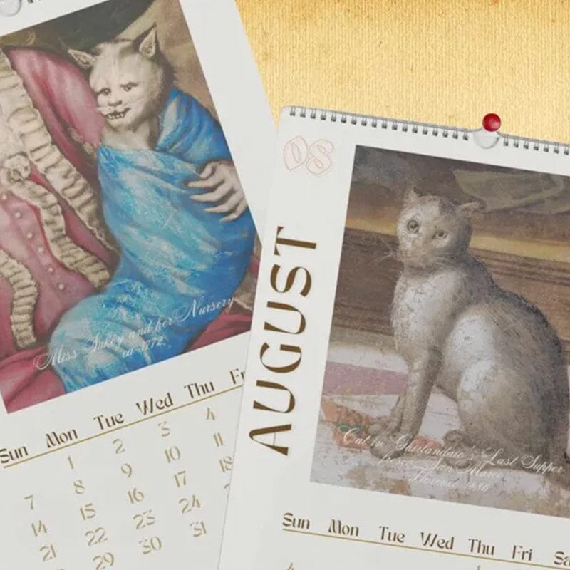 Rynx | Ugly Cats In Renaissance Painting 2024 Wall Calendar