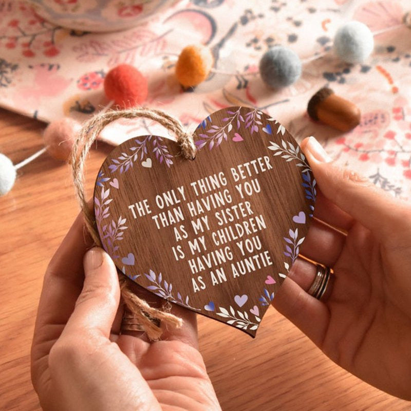 Rynx | Wooden Heart Plaque Gift Exquisite Love Heart Craftsmanship