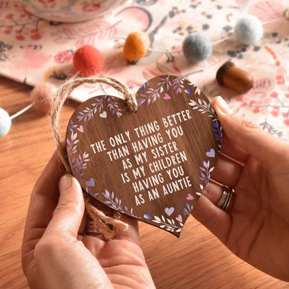 Rynx | Wooden Heart Plaque Gift Exquisite Love Heart Craftsmanship