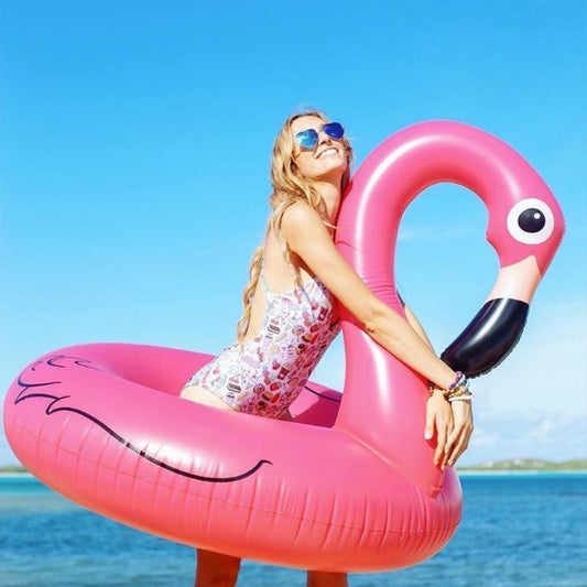 Rynx | FloatEase Flamingo Pool Swim Ring | Inflatable XXL Swim Tire | Summer Pool Toy | Party Decor